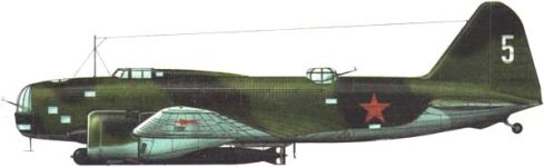 Силуэт бомбардировщика ДБ-3Т