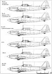 Силуэты модификаций Ил-10