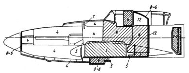Схема бронирования Ил-2бис АМ-38 с блистерной установкой под пулемет УТБ