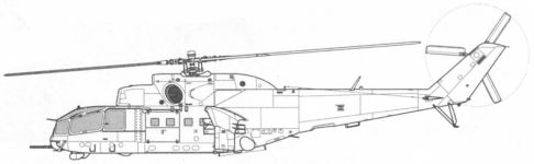 Силуэт Ми-24Б