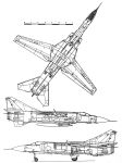 Чертеж истребителя МиГ-23
