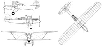 Чертеж биплана P-Z