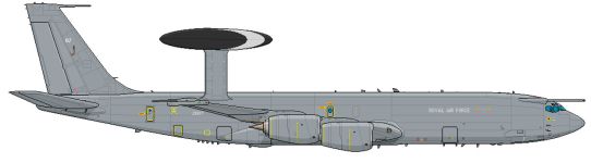 Силуэт Boeing E-3D Sentry