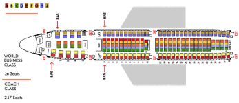 Схема салона Douglas DC-10-10