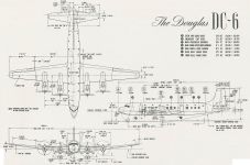 Чертеж Douglas DC-6