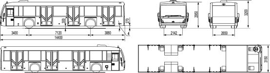 Чертеж перронного автобуса МАЗ-171