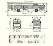 Чертеж троллейбуса МАЗ-203Т