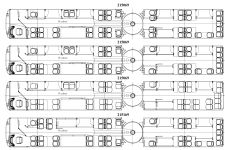 Планировка модификаций автобуса МАЗ-215