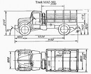 Чертеж МАЗ-502