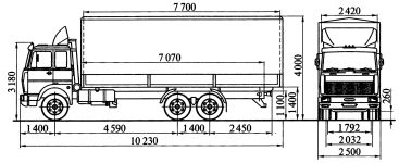Чертеж МАЗ-6303-021