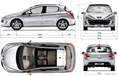 Чертеж Peugeot 308