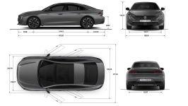 Чертеж Peugeot 508 (2018 г)