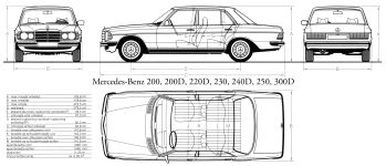 Чертеж Mercedes-Benz w123 Ambulance