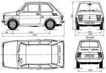Чертеж Fiat 126