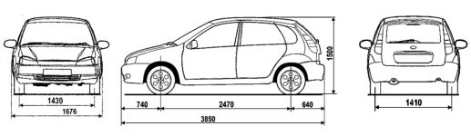 Чертеж LADA-1119 Kalina I