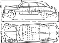 Чертеж ГАЗ-12Б Скорая медицинская помощь