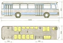 Компоновка салон ЛиАЗ-677
