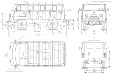 Чертеж УАЗ-2206