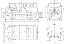 Чертеж УАЗ-3962