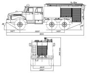 Чертеж автоцистерны AЦ 6,0 (УРАЛ 5557)
