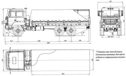 Чертеж Урал-М 4320-3971-80 6x6