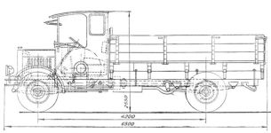 Чертеж грузового автомобиля Я-3