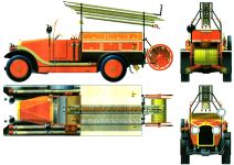 Силуэт пожарного автомобиля на базе АМО-Ф15