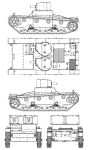 Чертеж танка Vickers Mk E Type A