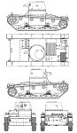 Чертеж танка Vickers Mk E Type B