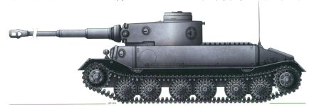 Силуэт "Тигра" проекта Порше VK 45.01 (P)