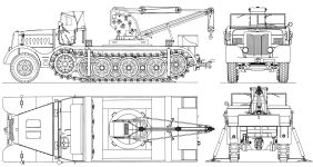 Чертеж Sd Kfz 9/1