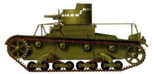 Силуэт двухбашенного Т-26РТ. Радиотанк управления