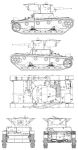 Чертеж Т-26 с 45 мм пушкой К20 1935 г