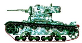 Силуэт Т-26 с 45 мм пушкой К20 1933 г