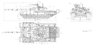 Чертеж танка Т-90С