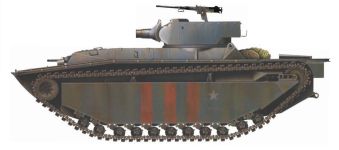 Силуэт гусеничной десантной машины LVT(A)-4