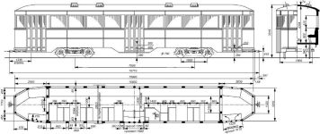 Чертеж трамвая ЛП-33