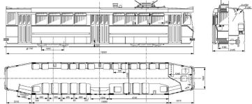 Чертеж трамвая ЛМ-67