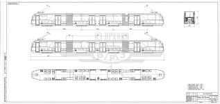 Чертеж трамвайного вагона 71-154 (ЛВС-2009)